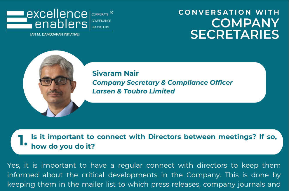 Coversation with Copany Secretaries